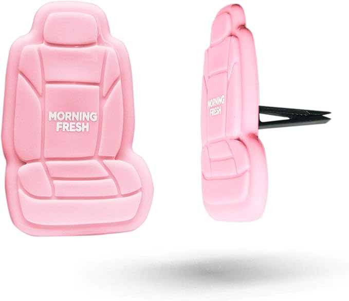 FH Group Air Freshener Vent Clips, Mini Car Seat Covers Design, (Morning Fresh Scent)