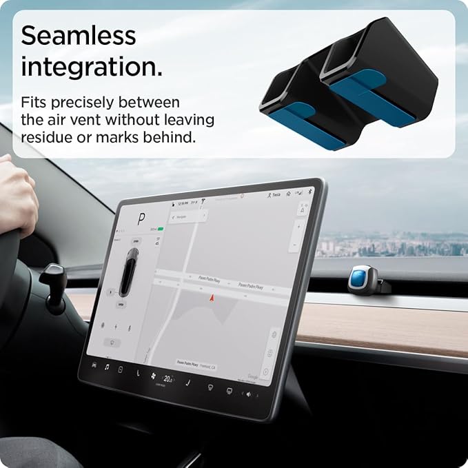 Spigen Air Freshener Adapter for Tesla Model Y (2020-2024) & Model 3 (2017-2023) [Not for Model Y Juniper 2025/26 and Model 3 Highland (2024/25)] (Air Freshener NOT Included) - 2 Pack
