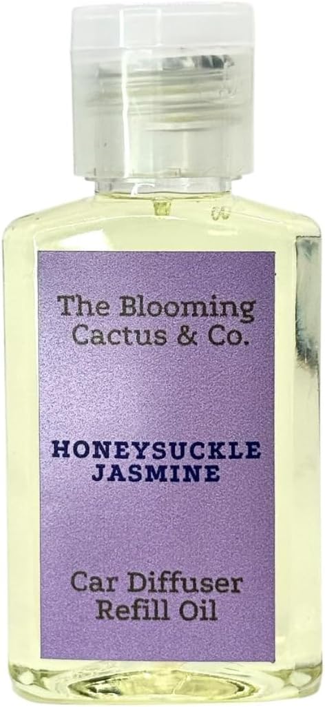 Car Air Freshener Hanging, Essential Oil Diffuser for Cars 1 OZ, Cute Car Accessories, C ar Air Freshener Refill, Long-Lasting Fragrance Refill, Car Diffuser Refill Made in USA | HoneySuckle Jasmine