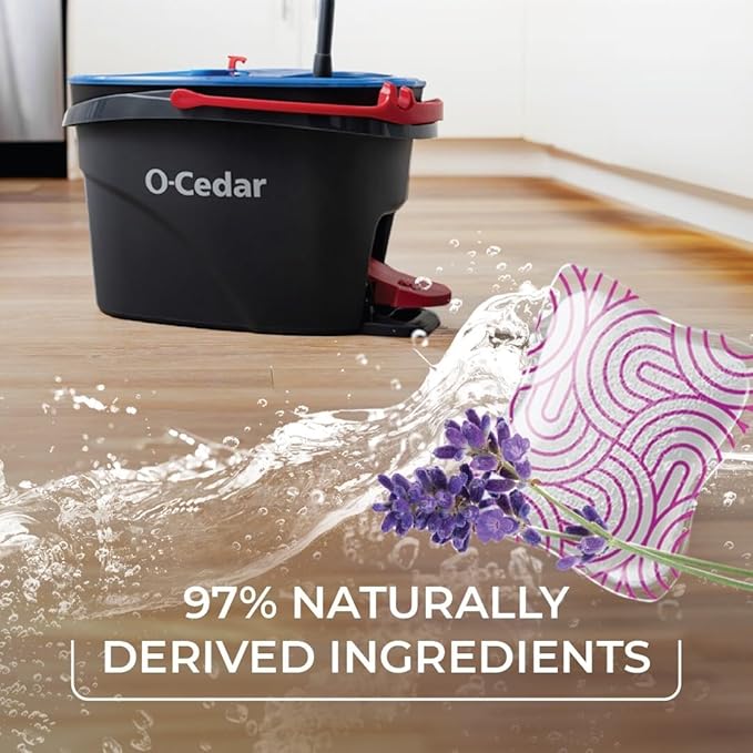 O-Cedar Quickwring Bucket & MF Cloth Mop + 1 Lavender PAC (Variety Pack)