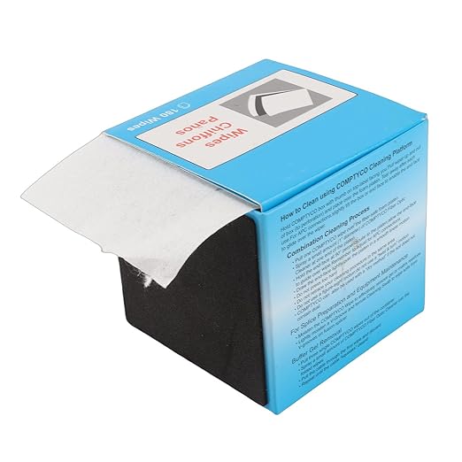 Fiber Optic Wipes, 150Pcs Fiber Optic Connector Cleaner Easy Tearing Both Wet and Dry Use Optical Fiber and Face Dust Paper with Rubber Pad