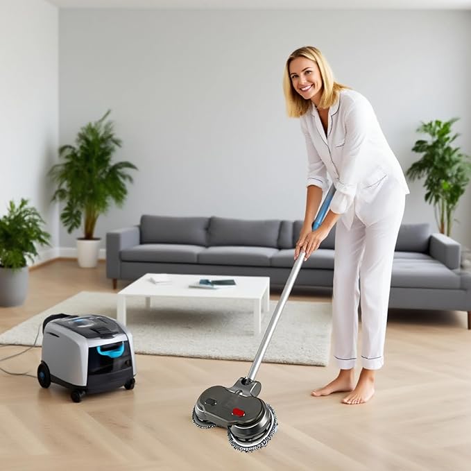 Replacement Electric Mop Pads, 8 Pcs Microfiber, for Vacuum Cleaner X004 Electric Mop Head, 6.3 in / 16 Cm, Gray Spin Mop Pads