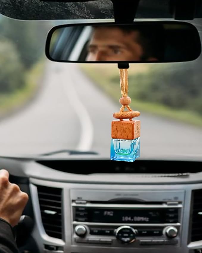 Car Air Freshener 8ml Nature Scents | 45-Days Long-Lasting Fragrance | Automotive Hanging Diffuser Bottles | Remove Auto Odor Fresh Air for Men Home Deodorizer (1pcs, Sandalwood)