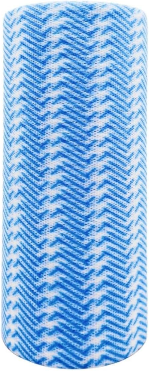 SUZZYVINE Disposable Cleaning Cloths Reusable Kitchen Towels Dish Cloths Dish Towels Dry Handi Wipes Reusable Cloth for Kitchen, Multi-use Cleaning Rolls Blue Cleaning Rags, 100 Pcs/Roll