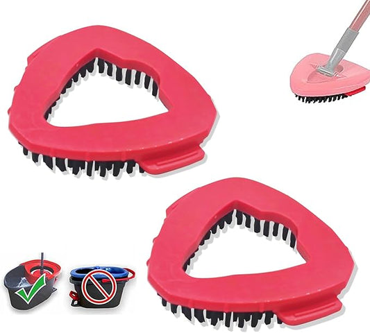 Scrub Brush Mop Head Replacement for O Cedar EasyWring 1 Tank System Spin Mop Replace Head Base Fit Shower Floor Scrubber, Hard Bristle Cleaning Brush for Bathroom Kitchen Tile -2Pack