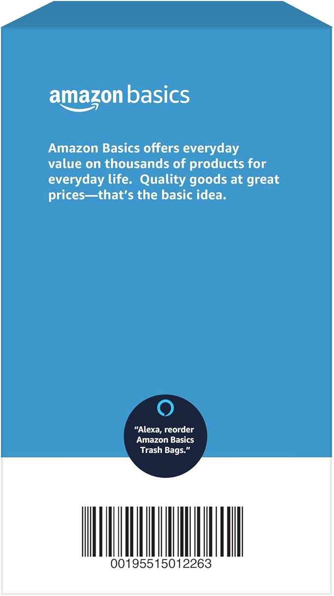Amazon Basics Multipurpose Drawstring Trash Bags,30 Gallon,(Previously Solimo),50 Count (Pack of 6)
