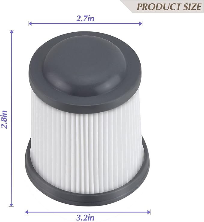 Pvf110 Replacement Filter for Black and Decker Cordless Pivot Vac Bdh2000pl, Phv1810 and Bdh2020fl, Bdh2020flfh, Bdh1620flfh Flex Hand Vacuum, Part #90552393, 4 Pack