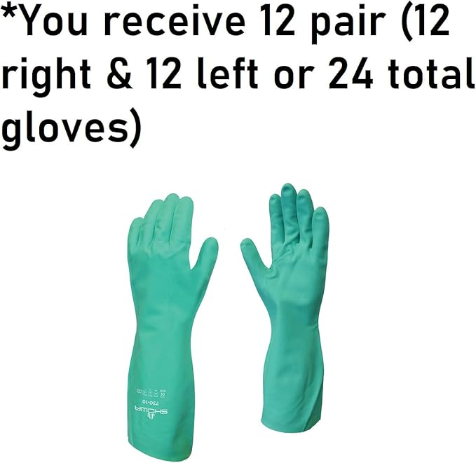 SHOWA 730 Chemical Resistant Gloves, Bisque Grip, CE Cat III & Food Safe