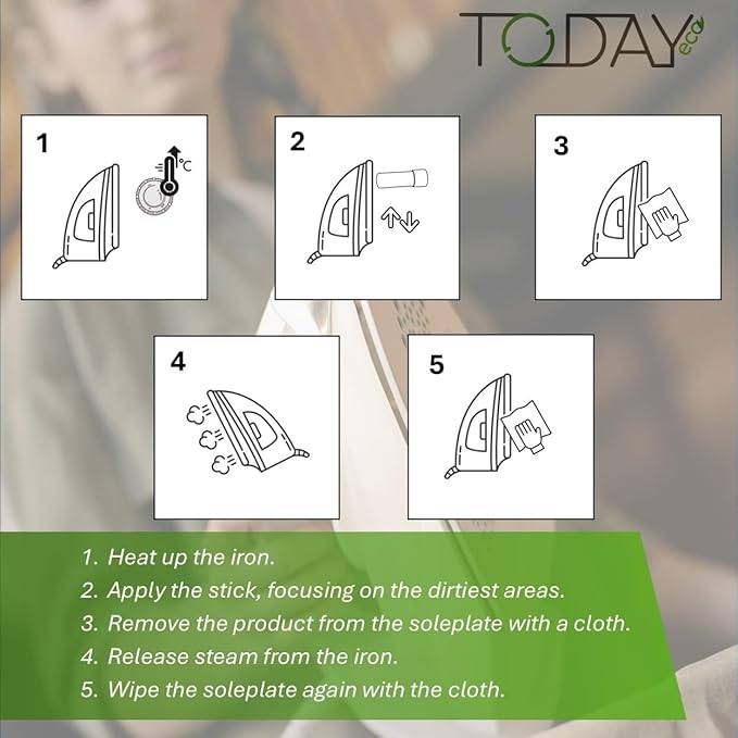 Today - (2x) Iron Cleaner Stick for Hot Soleplate – Steam Iron Residue Remover and Plate Descaler – Removes Stains and Starch – Easy to Use – Made in Italy