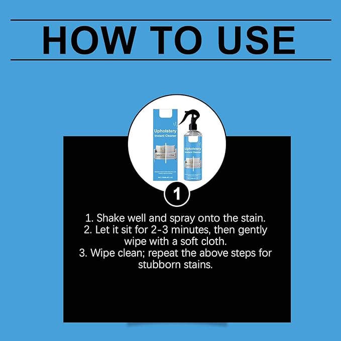 2026 Must-Have Upholstery Cleaner, 4 Oz Fabric Cleaner and Stain Remover Spray, Pro Formula Erases Tough Stains, Safely Cares for Fabrics, For Clothing, Sofas, Other Fabrics (2pcs)