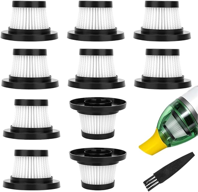 Vacuum Filter for Cordless Vacuum Cleaner as Seen on TV - Replacement HEPA Filter for Vac Compact Cordless Handheld Vacuum 10 Pack