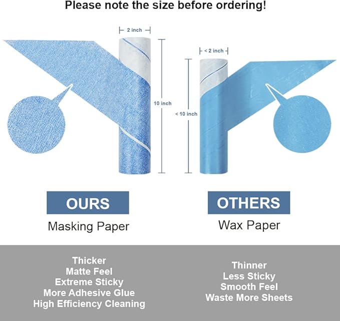 Layers 2 Pack Large Lint Roller Refill, Suitable for Most Large Rollers, mega Roller, 10 in Wide Rollers in The Market