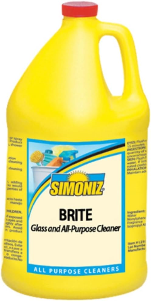 Simoniz Brite Glass & All-Purpose Cleaner - Gal. Ready-to-use. Non-ammoniated and streak-free. 4 Gal per 1 CASE
