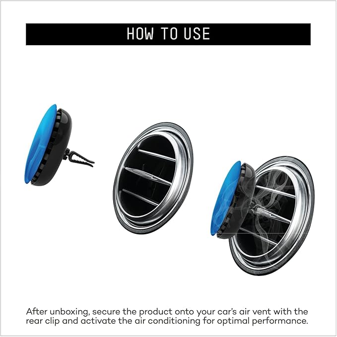 SPIN Car Air Freshener for AC Vent – ARTISTIC AEGEAN BREEZE, Essential Oil Car Fragrance, Liquid Free Solid Core, Long Lasting (3 Pack)
