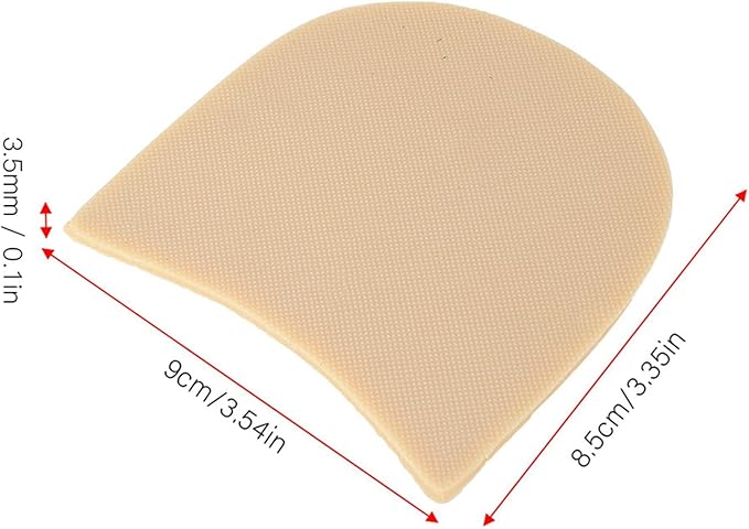 Rubber Half Shoe Soles, Anti Slip Sole Pad Replacement Thicken Sole Pad Shoe Repair Accessories DIY Shoe Repair Replacement(Beige)