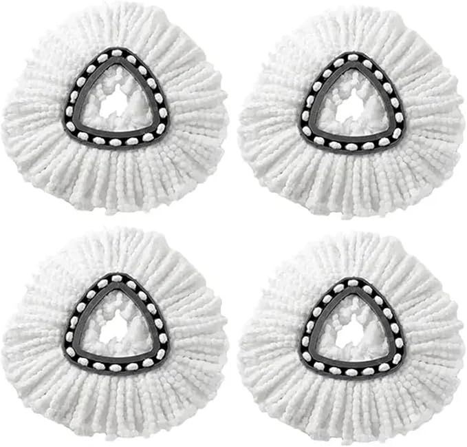 360 Rotating Mop Head Replacement Microfiber Spin Floor Mop Cleaning Head Compatible For Vileda Mop Household Cleaning Tool(4 pcs)