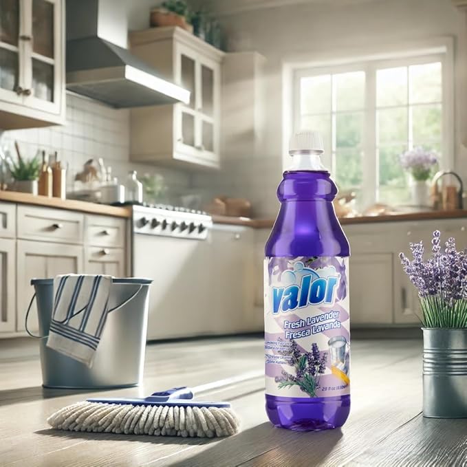 Valor Multi-Purpose Cleaner, 28 fl oz – Powerful Multi-Surface Cleaning, Streak-Free Shine, Biodegradable Formula, Made in USA (28 Fl Oz (Pack of 3), Lavender)