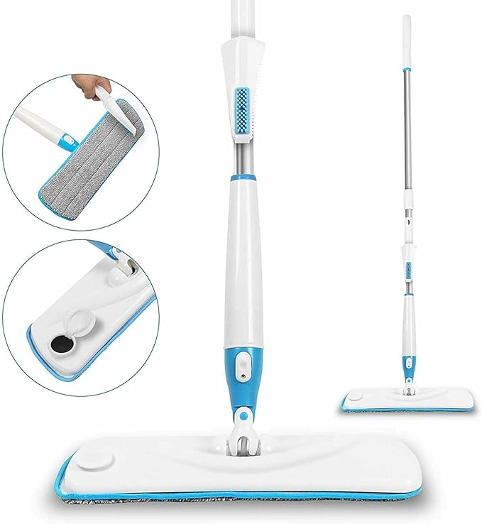 Microfiber Spray Mop for Floor Cleaning, Spray Mop with Reusable Microfiber Mop Pads 360 Degree Handle Mop for Home Laminate Wood Tiles Floor Cleaning