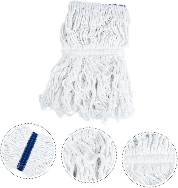 KICHOUSE Removable Mop Head with High Absorption for Easy Cleaning Compatible with Hardwood Tile and Marble Floors Reusable Dust Wet Mop Replacement for Efficient Home Maintenance