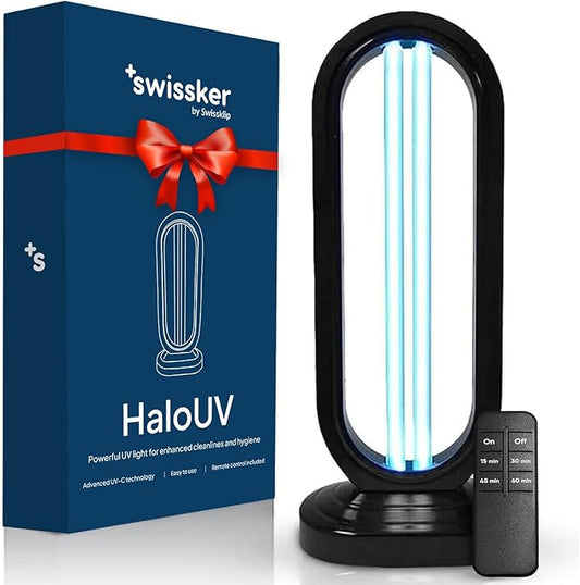 Swissklip Swissker HaloUV, Mold Remover, Home Disinfection Device, Dust Mites Remover, UV Light Sanitizer, Ultraviolet Sanitizer for Home, Room & Kitchen, Ultraviolet Light with 4 Speed Timings
