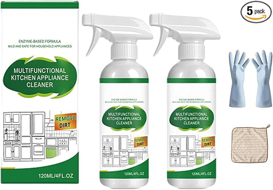 Multifunctional Kitchen Appliance Cleaner, Natural Kitchen Cleaner Spray, Keep the Surface Clean and Bright, Easy to Use, 120ml/4oz (2Pcs)