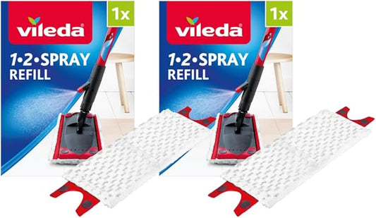 Vileda UltraMax/1-2 Spray Replacement Microfibre Pads, Pack of 2