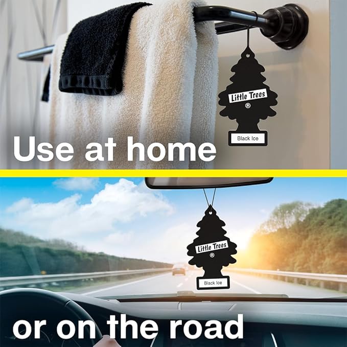 LITTLE TREES Car Air Freshener | Hanging Tree Provides Long Lasting Scent for Auto and Home | Green Apple, 24 Air Fresheners