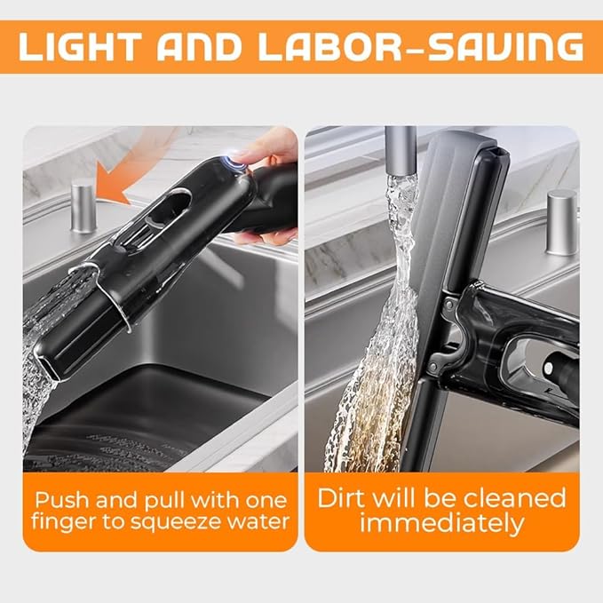 Mini Spray Mop for Countertop Cleaning, Self Squeezing Mini Mop with Spray, Quickie Sponge Mop,Semi-Automatic Cleaning Desktop Mini Mop with A Small Spray Bottle (1Set)