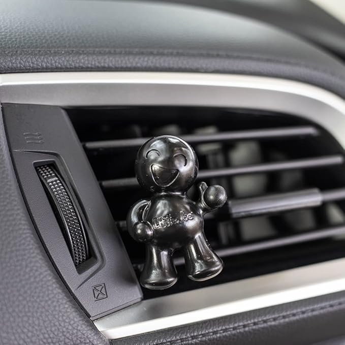 Little Joe 96405 Black Velvet Scent Car Air Freshener Vent Clip, Fights Odors for up to 45 Days, Long-Lasting Freshness, Cute Car Odor Eliminator, Pack of 1