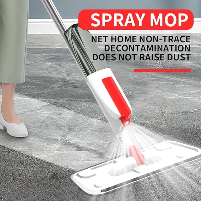 Spraying, Spraying, Multifunctional Rotary, Dry and Wet Dual-Purpose, Lazy Flat mop, Wooden Floor God mop, Spraying mop with 5 mops.
