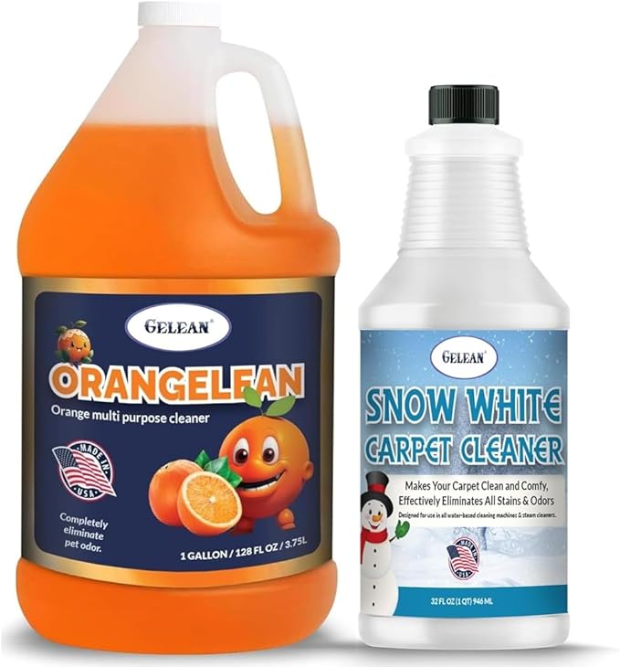 Multi Purpose Cleaner and Carpet Cleaner Pet eliminator Concentrate MAKES 64 GALLON - pH Neutral - ORANGELEAN Extra Strong Odor Floor Cleaner - USA Made - Best Orange Stain Remover for Dog Pee 128 oz