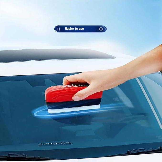 Glass Cleaner, Automotive Oil Film Cleaning Brush, Glass Cleaning Board, For Car Window, Glass(2, Red)