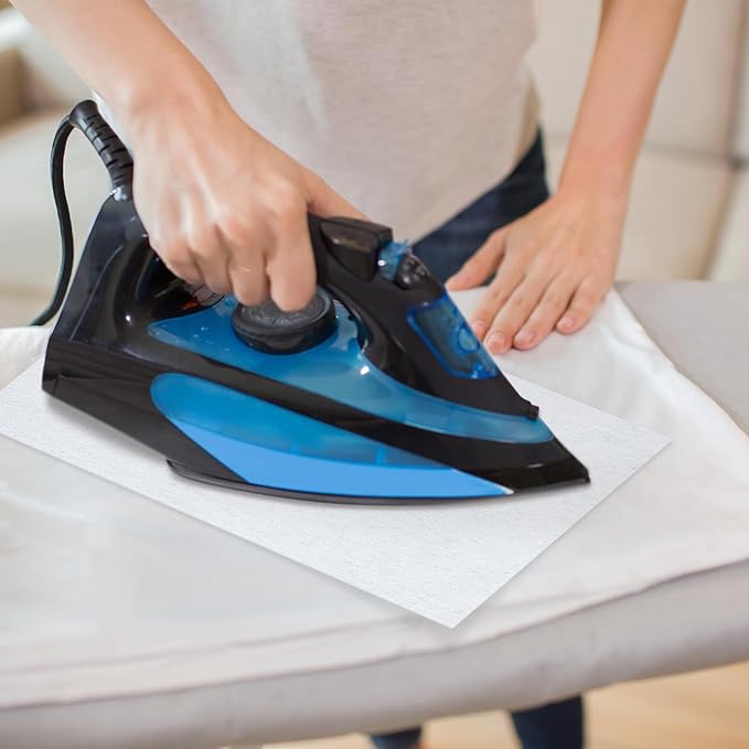 30 Pcs 6 x 10 Inch Hot Iron Cleaner Sheets Faultless Cream Stainless Steel Soleplate Iron Cleaner Kit Lining Cloth