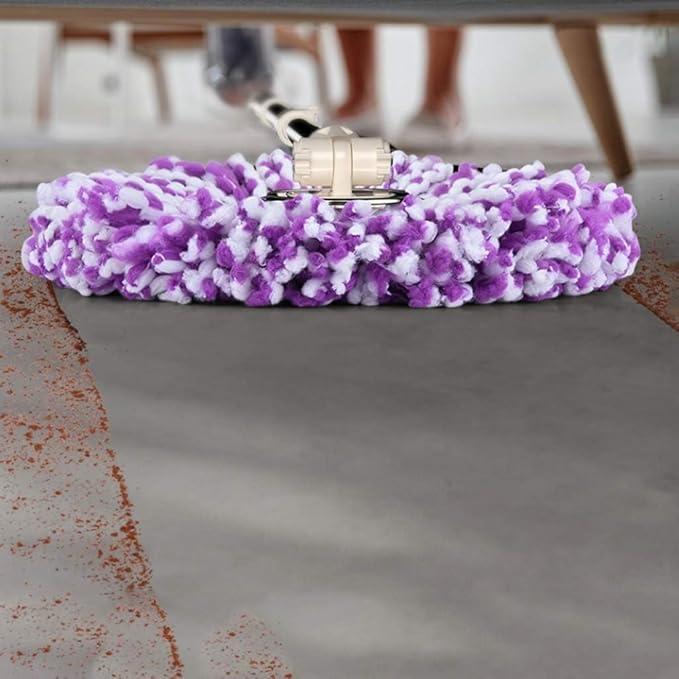 Spin Mop and Bucket, Spin Mop 360° Self Wringing Spinning Mop Washable Microfiber Mop Heads Easy to Use and Store(A)