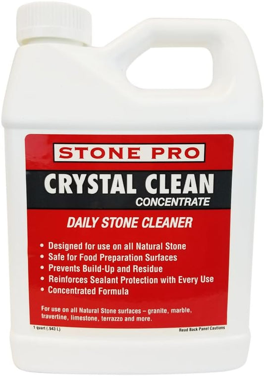 Stone Pro Crystal Clean - Daily Stone and Tile Cleaner - Concentrate - 1 Quart