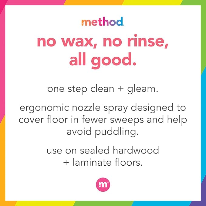 Method Hardwood Floor Cleaner, Squirt + Mop Design, Use as Laminate or Sealed Wood Floor Cleaner, Almond Scent, 25 Fl Oz, 12 Pack, Packaging May Vary