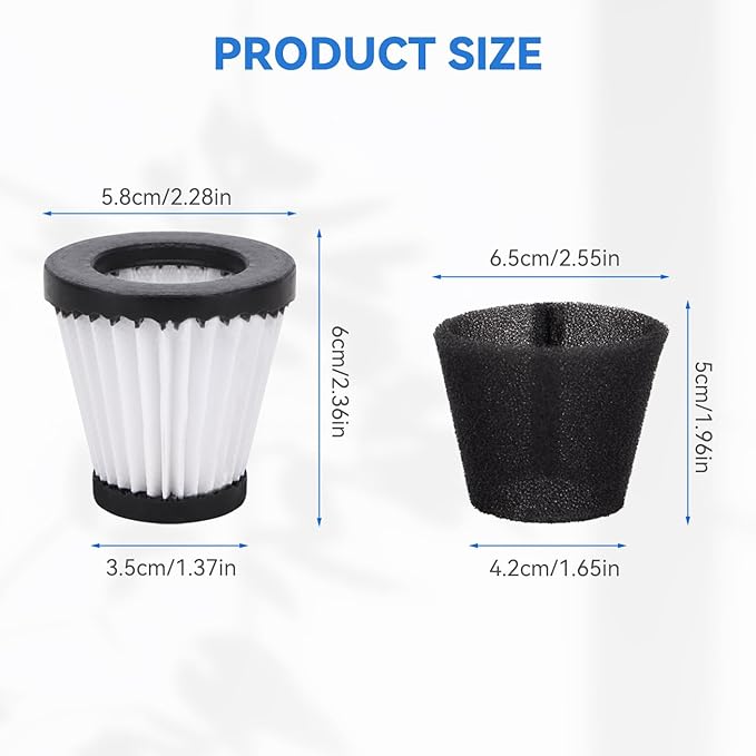 F117 Replacement Filters Compatible with Dirt Devil Scorpion Models SD20005RED SD30025B BD22025, Compare to Part# AD40117 (3 Pack Hepa Filter & 3 Pack Sponge Filter)