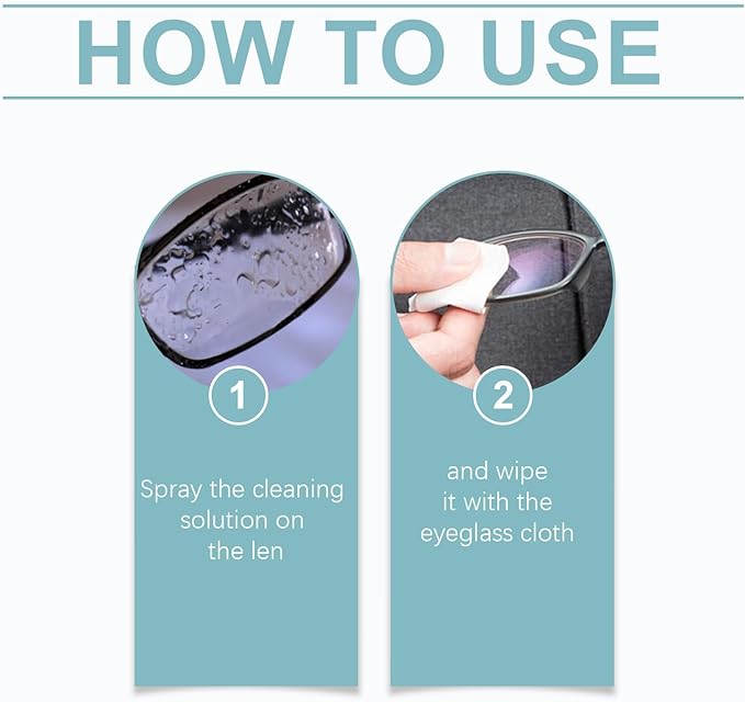 Eyeglass Scratch Remover Spray, Lens Scratch Repair & Cleaner Kit, Glasses Scratch Remover for Lenses, Restores Clarity and Prevents Scratches (1Pcs)
