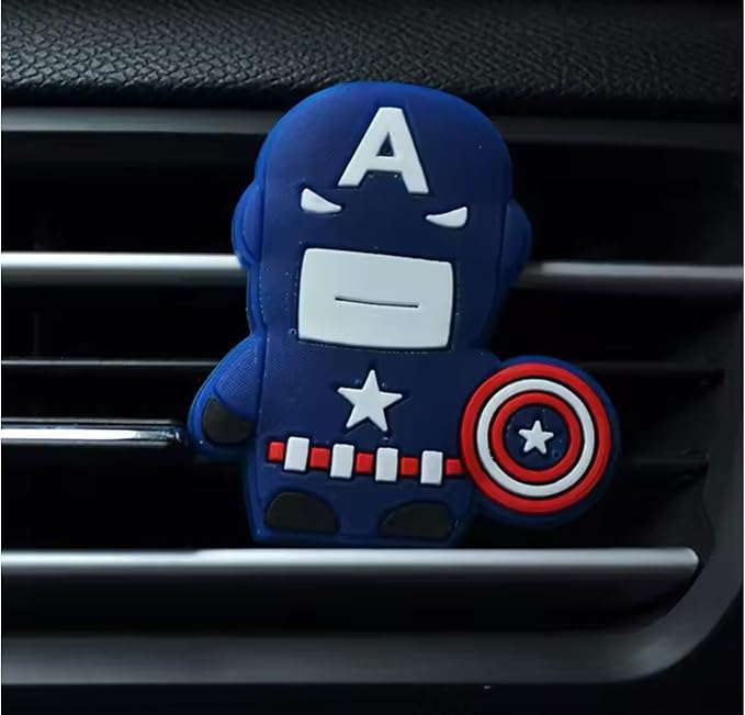 4 Pcs Cartoon SuperHero Car Air Vent Clip Decorations – Kawaii Car Air Fresheners, Interior Accessories for Women and Men – Cool Car Dashboard Decor, Personalized Gift