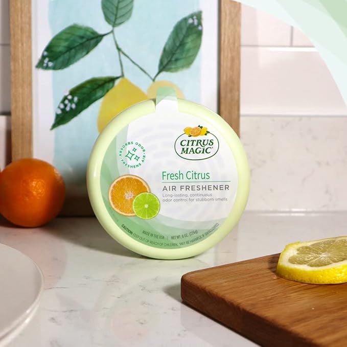 Citrus Magic Odor Absorbing Solid Air Freshener, Fresh Citrus, 8-Ounce, Pack of 1
