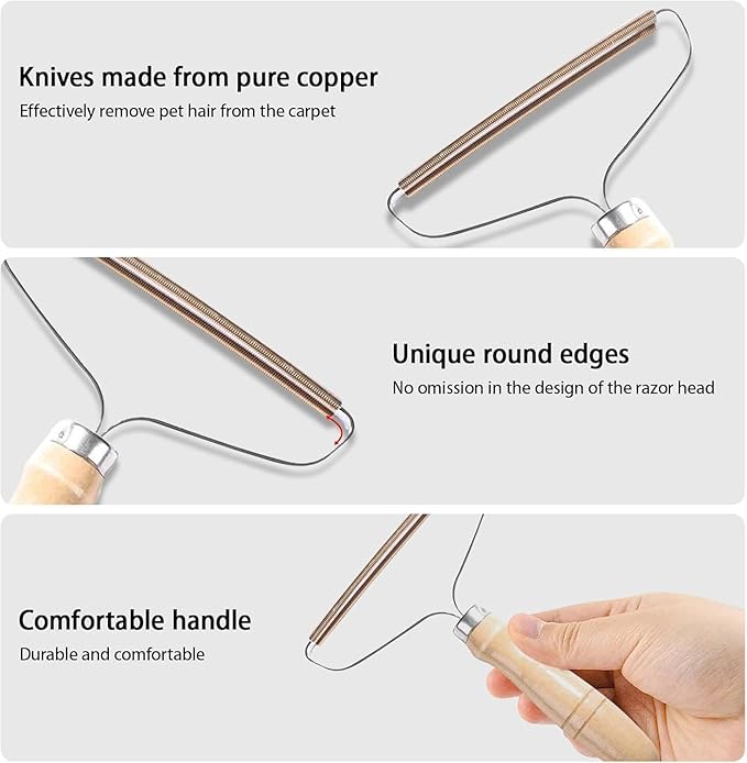 9 Pcs Pet Hair Remover, Portable Dog Cat Hair Remover, Lint Remover, Reusable Pet Hair Removal Tool, Lint Shaver Cleaner Pro, Carpet Scraper for Couch Furniture, Blanket, Clothing, Carpet, Rugs