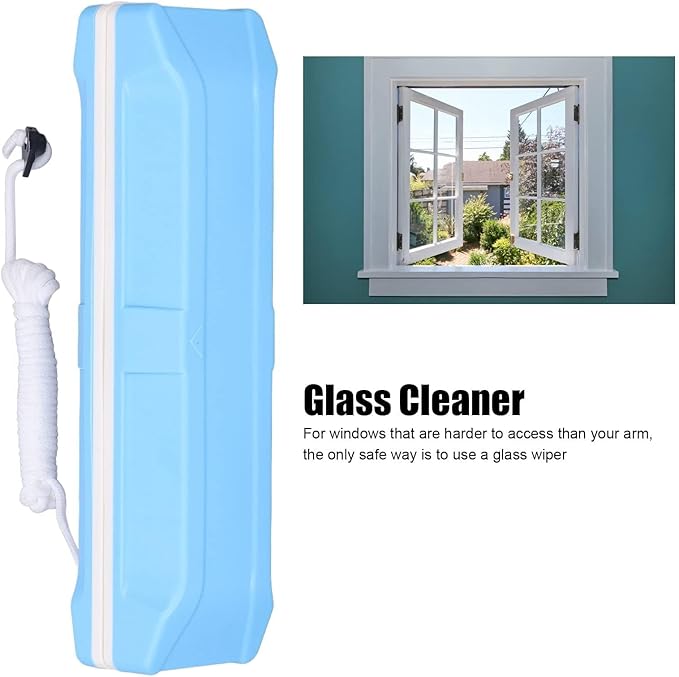 Magnetic Window Cleaner, Double-Sided Glider Glass Washing Wiper, Prevent Falling Glass Cleaning Brush Tool for Indoor Outdoor High Floors