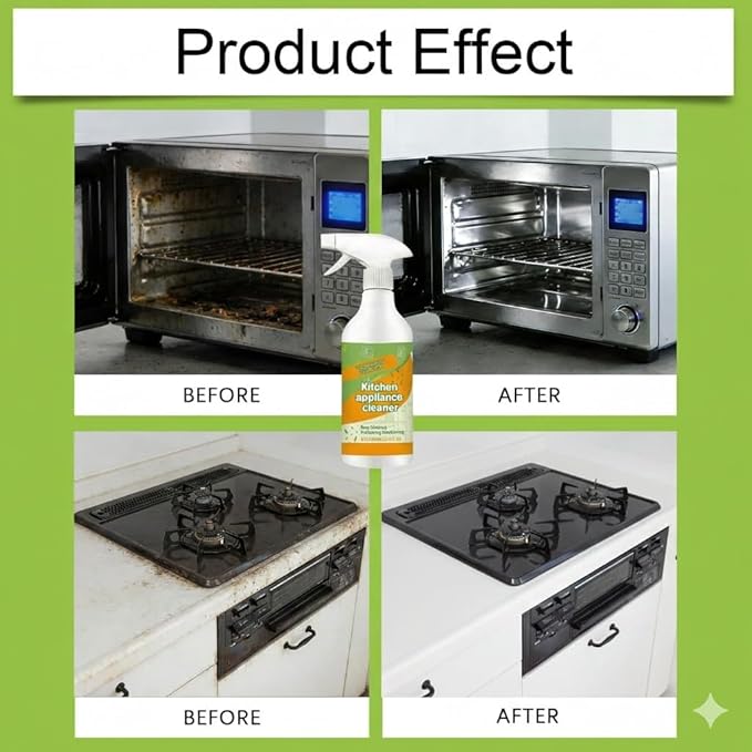 Fly Spray Clèanse Household Formula,Kitchen Appliance Cleaner Spray,Multi-Purpose Degreaser for Oven,Stove, Range Hood & Countertops, Gentle Formula for Daily Cleaning, Fresh & Easy Wipe Clean, 500 ml