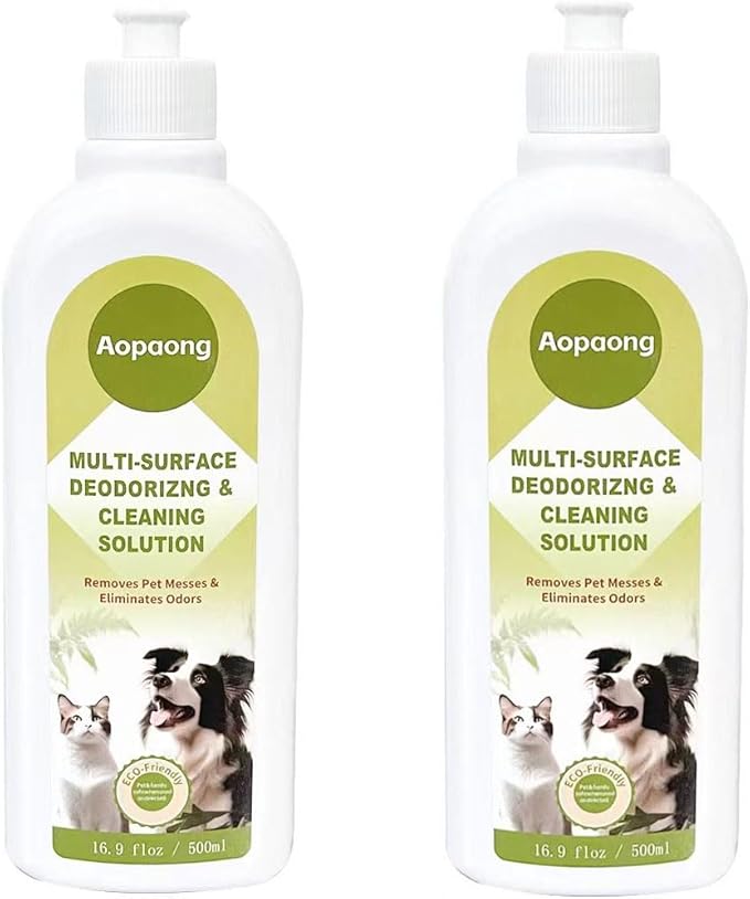 Multi-Surface Floor Cleaning Solution Household Floor Cleaner Care for All Robot Vacuums with Mopping and Cordless Wet/Dry Vacuums (16.9Fl Oz/500ML) 2 bottles