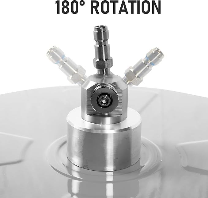 14" Pressure Washer Surface Cleaner with 4 Wheels, Stainless Steel Power Washer Surface Cleaner for Driveways Sidewalks Patios, 1/4" Quick Connector, 2 Extension Wand, 4000 PSI
