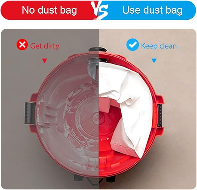 6 Pack 38735 Fine Dust Bags Compatible with Craftsman 12 Gallon Wet/Dry Shop Vacuums, Part# CMXZVBE38735