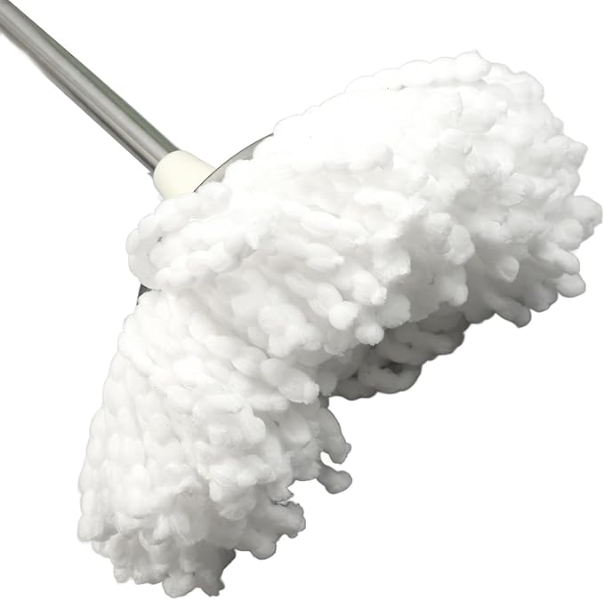 Spin Mop and Bucket, Mop Bucket with Wringer Mop for Home Double Drive Washable Bucket System Mop Bucket Separate Dirty Water for Hardwood, Tiles, Linoleum, Floor