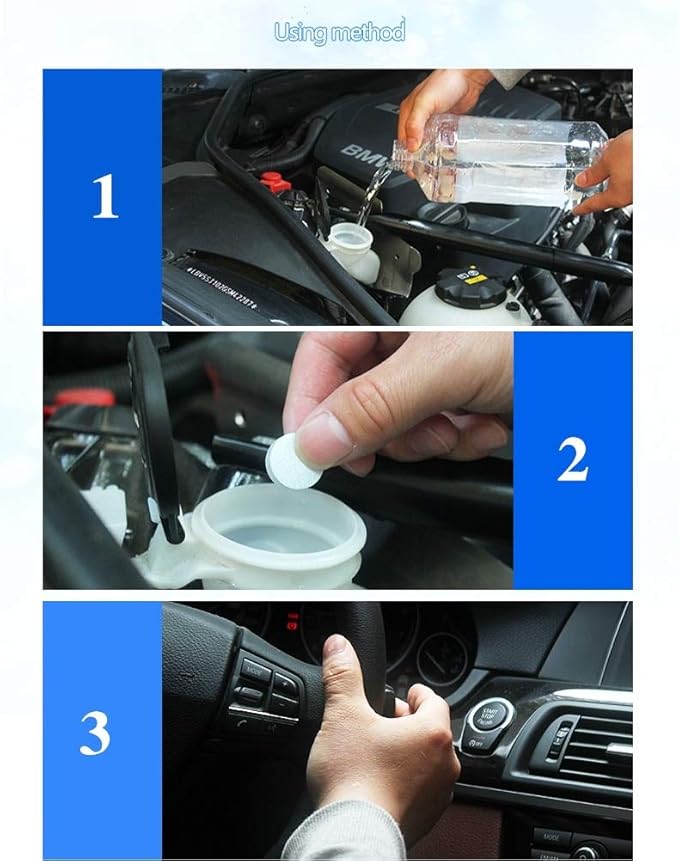 Car Accessories in 50 PCs Car Wiper Detergent Effervescent Tablets Washer Auto Windshield Cleaner Glass Wash Cleaning Tablets