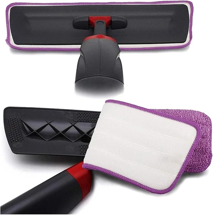 MUdson Mop Head Flat Mop Heads 6 Pcs Mop Pads 42Cm X 14Cm Spray Mop Refill Replacement Pads Mop Head Covers - Machine Washable Durable, Green
