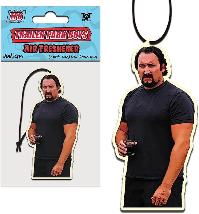 Trailer Park Boys Funny Car Air Freshener 3 PACK - Three Funny Hanging Car Air Freshener, Ricky, Julian, Bubbles - Funny Car Accessories for Men & Women
